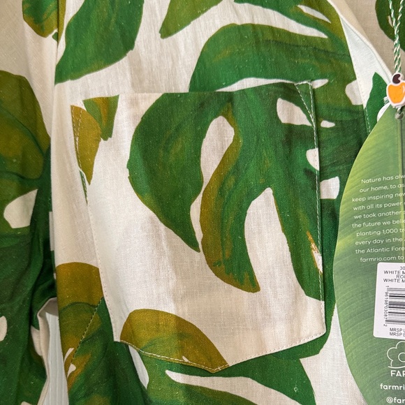 FARM Rio Green Leaf Print Tunic - Picture 4 of 6